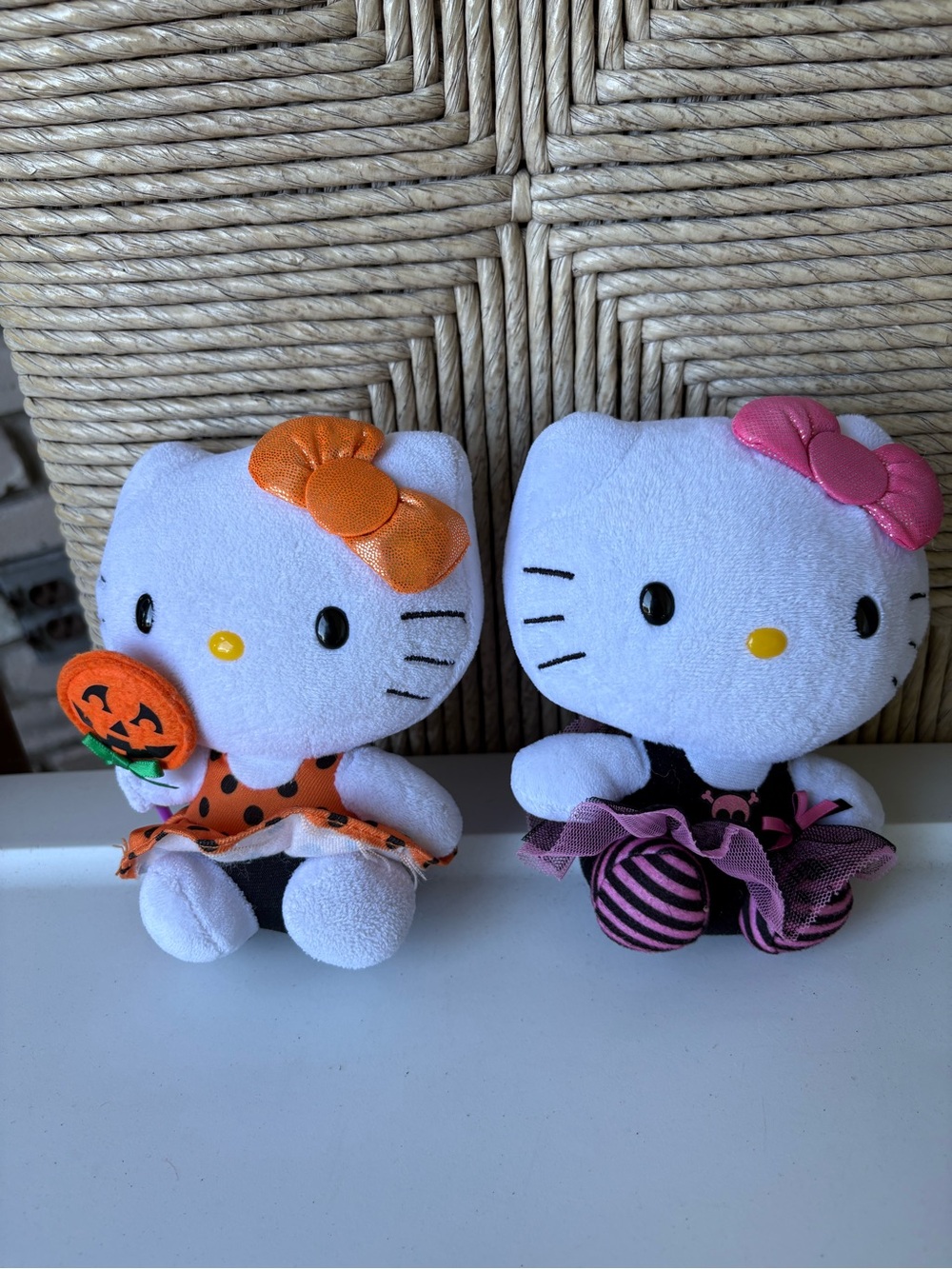 Two Halloween Ty hello Kitty plush